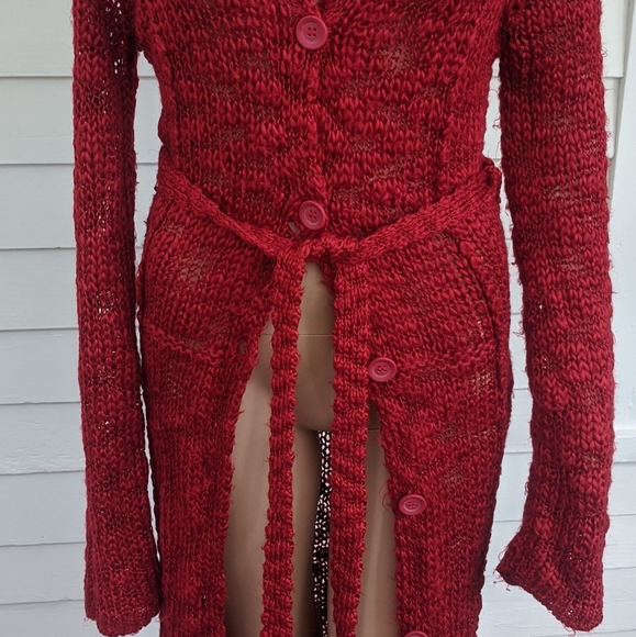 Red Maxi Cardigan S Long Dance in Paris - Picture 5 of 10